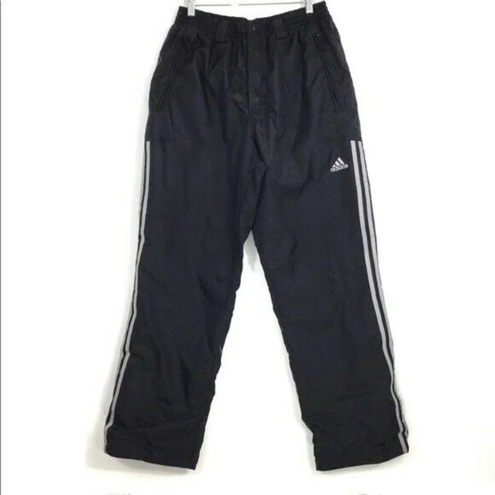 Adidas Vintage Y2K‎ Track Pants Black White Stripe
